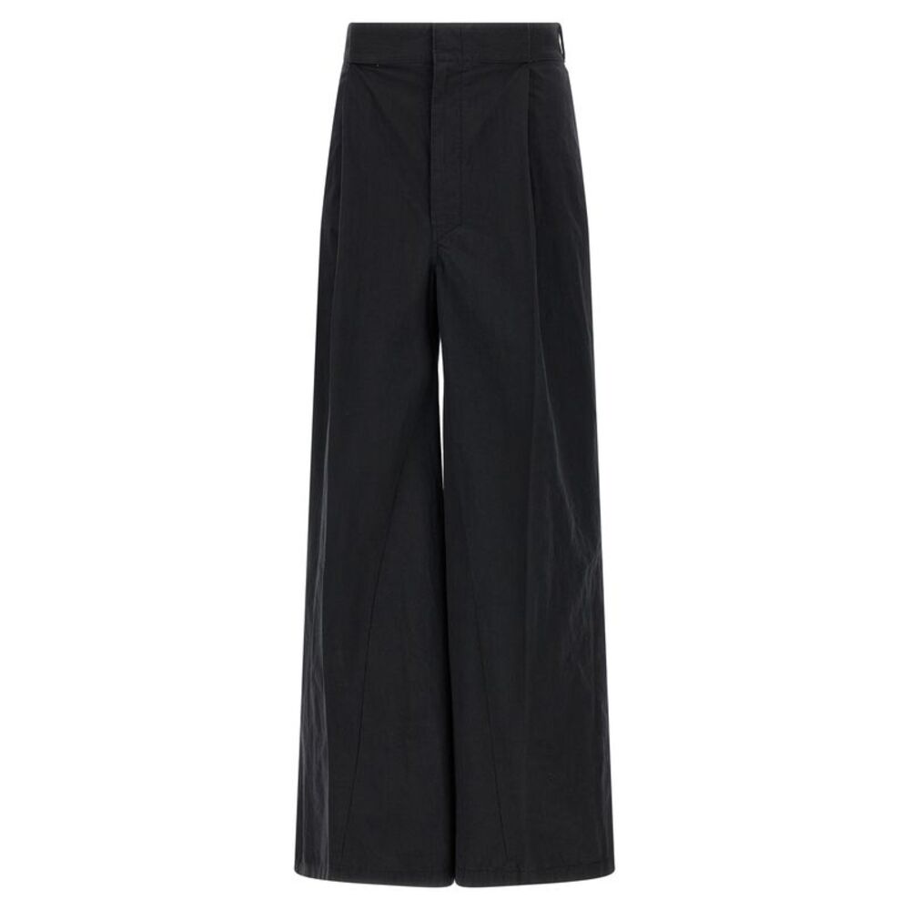 Maison Margiela Black Cotton Casual Women's Pants